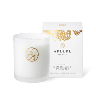 Reethi Candle (White Geranium & Sandalwood)