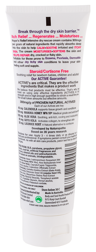 Skin Rescue Cream For Eczema, Psoriasis And Dermatitis 60g