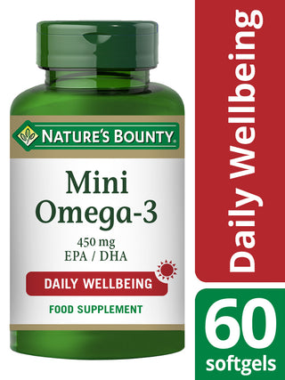 NATURE'S BOUNTY Mini Omega-3 450 mg EPA / DHA Mini Softgels 60 capsules