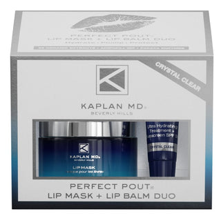 Perfect Pout Duo - Mini Lip Mask + Lip Balm Set In Crystal Clear