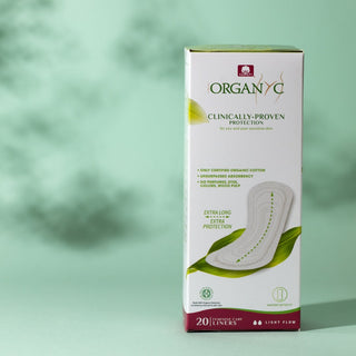 Panty Liners Flat Extra Long 100% Organic Cotton 20 units