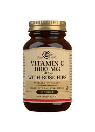 SOLGAR Vitamin C 1000mg with Rose Hips 100 tablets