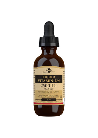SOLGAR Liquid Vitamin D3 2500 IU (62.5µg) - Natural Orange Flavour 59ml
