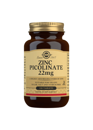 SOLGAR Zinc Picolinate 22mg 100 tablets