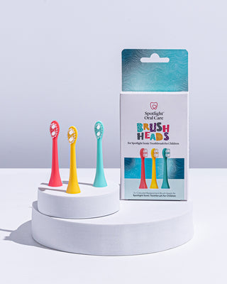 Sonic Toothbrush For Children Replacement Heads - Coloured