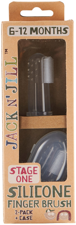 Silicone Finger Brush 2 Pack & Case Stage 1