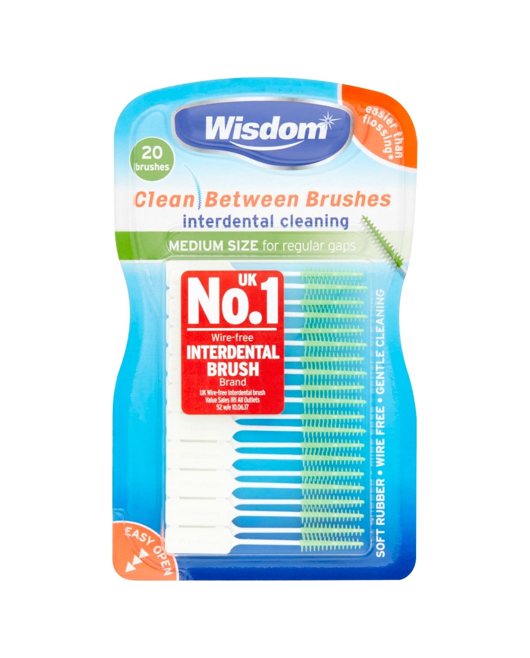 WISDOM Clean Between Brushes Medium 20 units - John Bell & Croyden