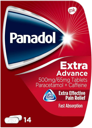 Extra Advance 500mg/65mg Paracetamol + Caffeine 14 tablets