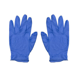 Blue Vinyl Gloves Powdered Large 100 units