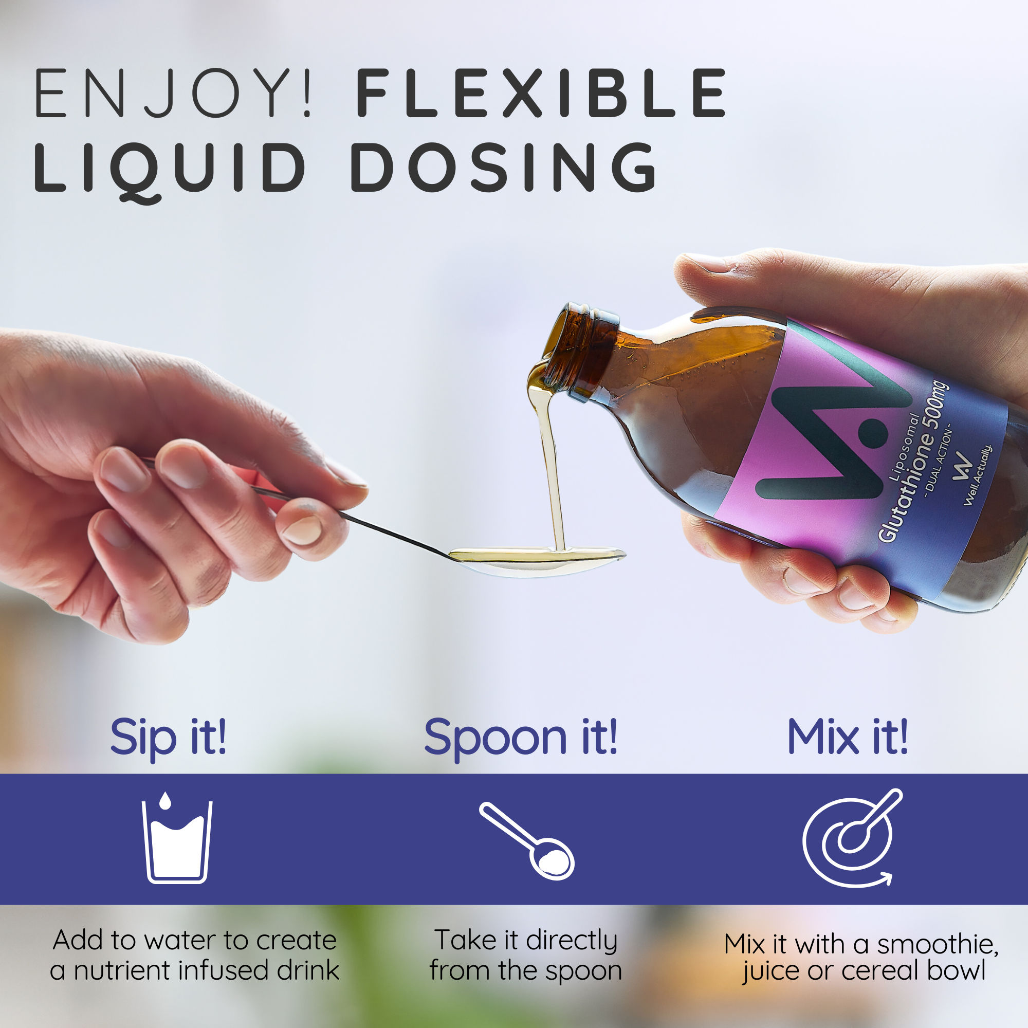 Well.actually. Well.actually. Glutathione (500mg) - Dual Action - Liposomal - Blueberry 250ml - John Bell & Croyden Well.actually. Well.actually. Glutathione (500mg) - Dual Action - Liposomal - Blueberry 250ml - John Bell & Croyden
