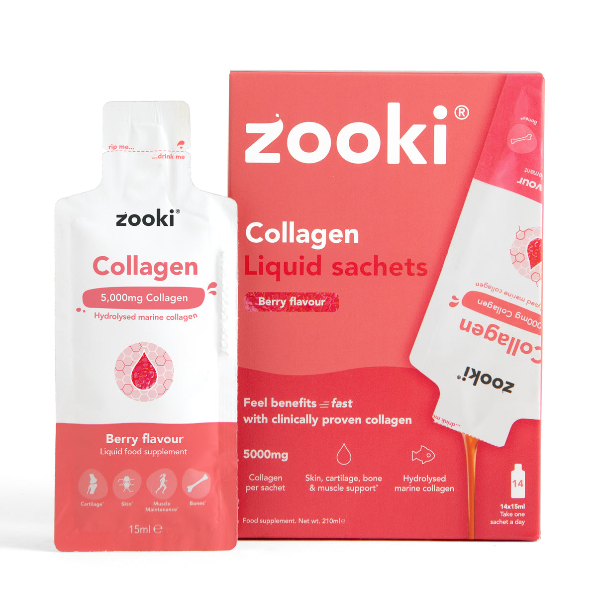 ZOOKI Collagen Zooki Berry 14 sachets - John Bell & Croyden