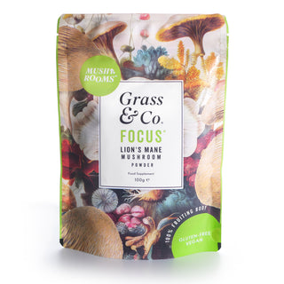 Focus Lion's Mane Mushrooms Powder With Ginseng + Omega-3 100g