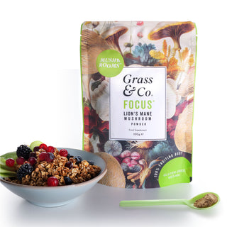 Focus Lion's Mane Mushrooms Powder With Ginseng + Omega-3 100g