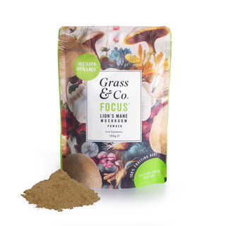 Focus Lion's Mane Mushrooms Powder With Ginseng + Omega-3 100g