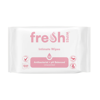 Mini Intimate Wipes Uncented 10 Item