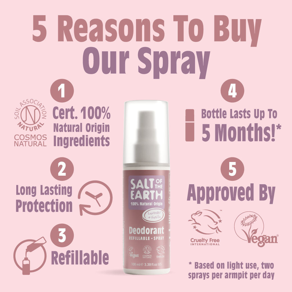 SALT OF THE EARTH Pure Aura Lavender Vanilla Deodorant Spray