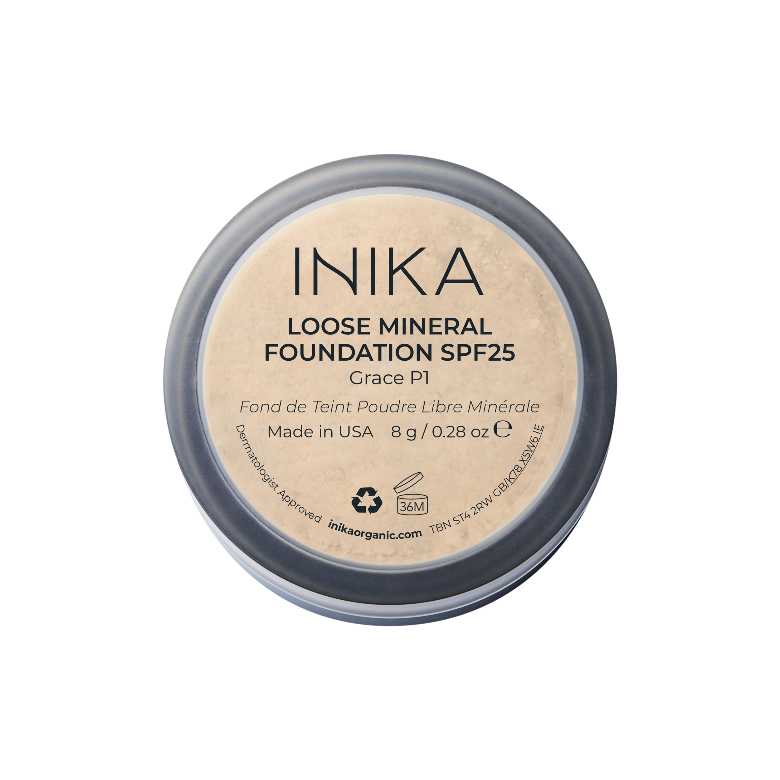Inika Loose Mineral Foundation SPF 25 Grace 8g John Bell Croyden Inika Loose Mineral Foundation SPF 25 Grace 8g John Bell Croyden