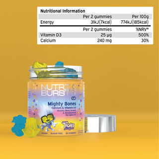 Mighty Bones Calcium & Vitamin D3 60 gummies