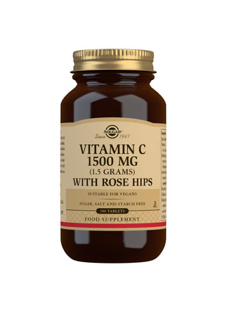 Vitamin C 1500 mg (1.5 grams) with Rose Hips 180 tablets