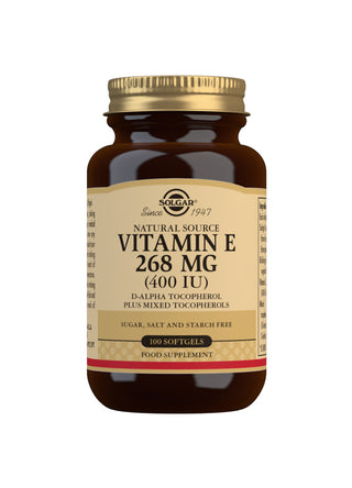 Natural Source Vitamin E 268 mg (400 IU) 100 capsules