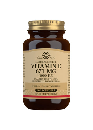 Natural Source Vitamin E 671mg (1000 IU) 100 capsules