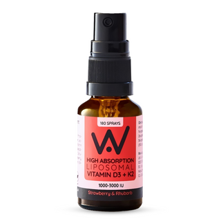 Vitamin D3 (2000IU) + K2 (100Mcg) - Liposomal Spray - Strawberry Rhubarb Flavour Spray 25 Mililitre