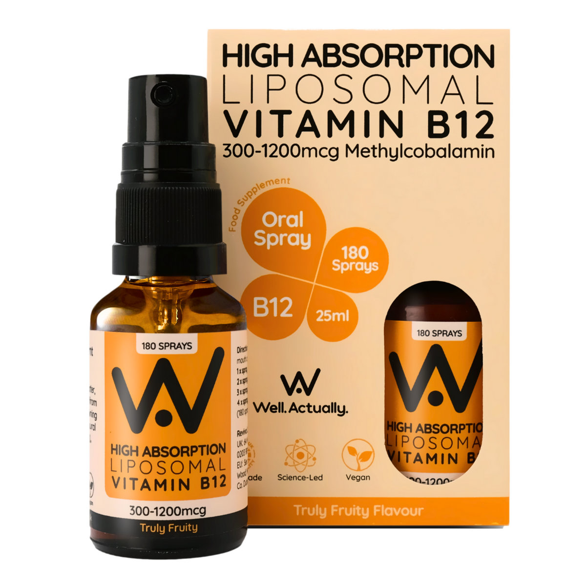 Well.actually. Vitamin B12 Methycobalamin (300 - 1200μg) - Liposomal ...