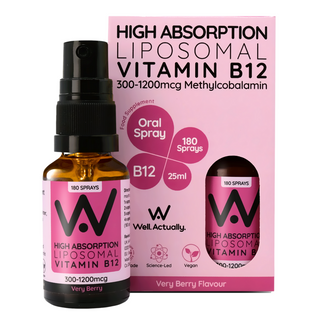 Vitamin B12 Methycobalamin (300 - 1200μg) - Liposomal Spray - Very Berry Flavour 25ml