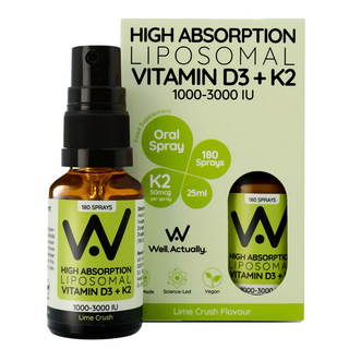 Vitamin D3 (2000 IU) + K2 (100μg) - Liposomal Spray - Lime Crush Flavour Spray 25ml