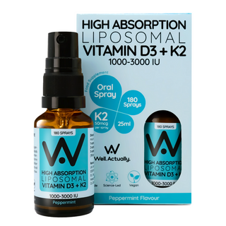 Vitamin D3 (2000 IU) + K2 (100μg) - Liposomal Spray - Peppermint Flavour 25ml