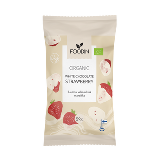 Organic Raw White Chocolate Strawberry 50g