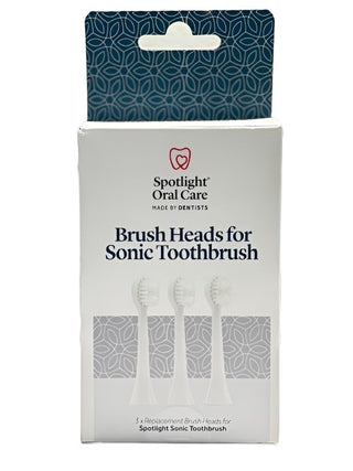 Brush Heads for Sonic Toothbrush - White 3 units