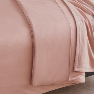 Merino Jersey Duvet Cover - Coral Peony - Double