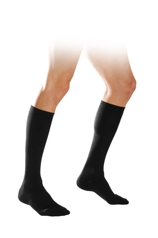 Essential Cotton Class 3 Calf Long Medium Black 1 pair