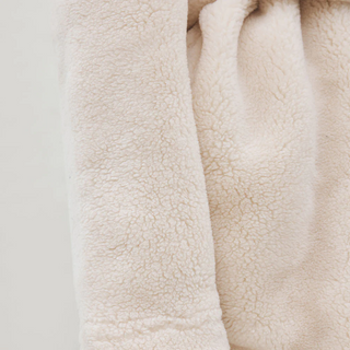 Merino Knit Fleece Bath Robe - Unisex - Ivory Tusk -XL