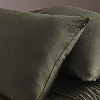 Merino Jersey Pillow Case (Pair) - Olive Grove