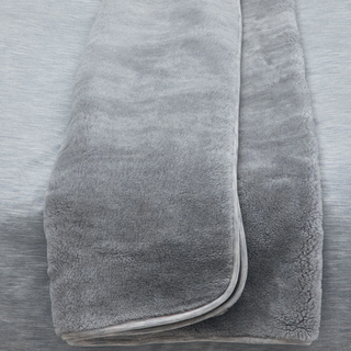 Merino Knit Reversible Fleece Throw - Platinum Slate