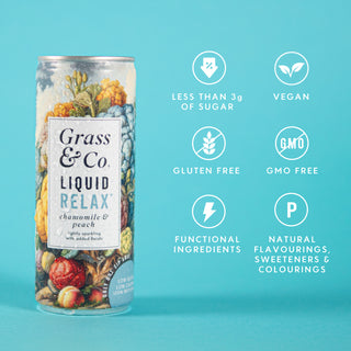 Liquid Relax Peach, Chamomile & Reishi Nootropic Drink 250ml