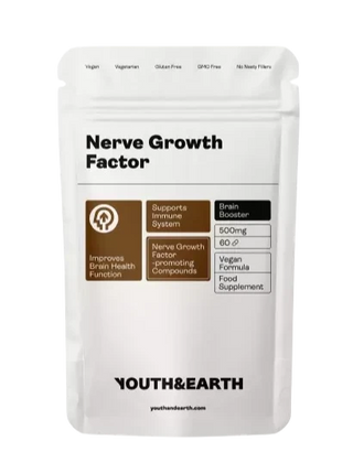 Nerve Growth Factor (Full Spectrum Lion's Mane Mushroom, Rhodiola, Ginseng, Bioperine) – 500mg 60 Capsule