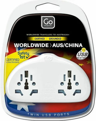 World-Aus/China Adaptor Duo + USB 1 unit