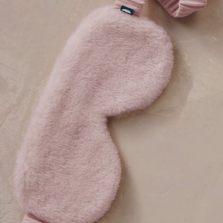 Merino Knit Fleece Sleep Mask - Dusty Rose