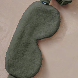 Merino Knit Fleece Sleep Mask - Olive Grove