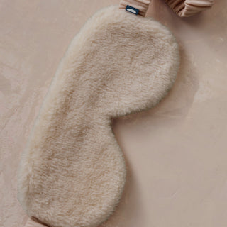 Merino Knit Fleece Sleep Mask - Tropical Sand