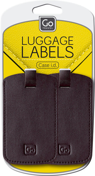 GO TRAVEL Luggage Labels (Black) 2 units