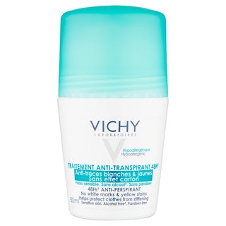 VICHY Antiperspirant Roll-On For Sensitive Skin 48Hr 'No Trace' 50ml