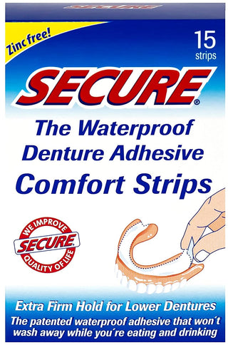 Waterproof Denture Adhesive Comfort 15 strips