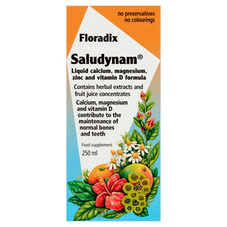 Saludynam Liquid Calcium, Magnesium, Zinc and Vitamin D Formula 250ml