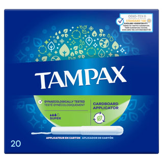 Super Tampons With Cardboard Applicator 20 units