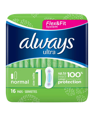 ALWAYS Ultra Normal (Size 1) Sanitary Towels 16 Pads