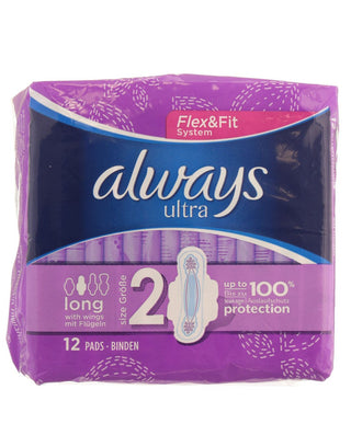 ALWAYS Ultra Long Sanitary Towels with Wings 12 pads
